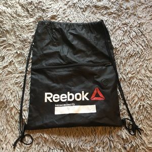 Reebok Drawstring Backpack/Gym Bag Black